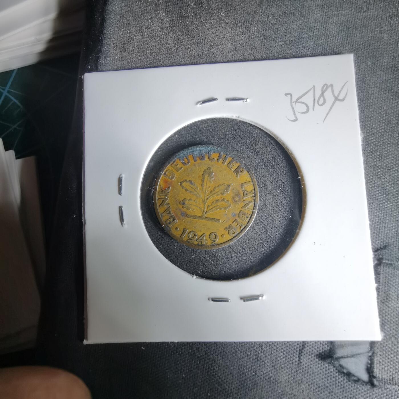 沼泽如烟--第1035场 德国1949年5芬尼银行版