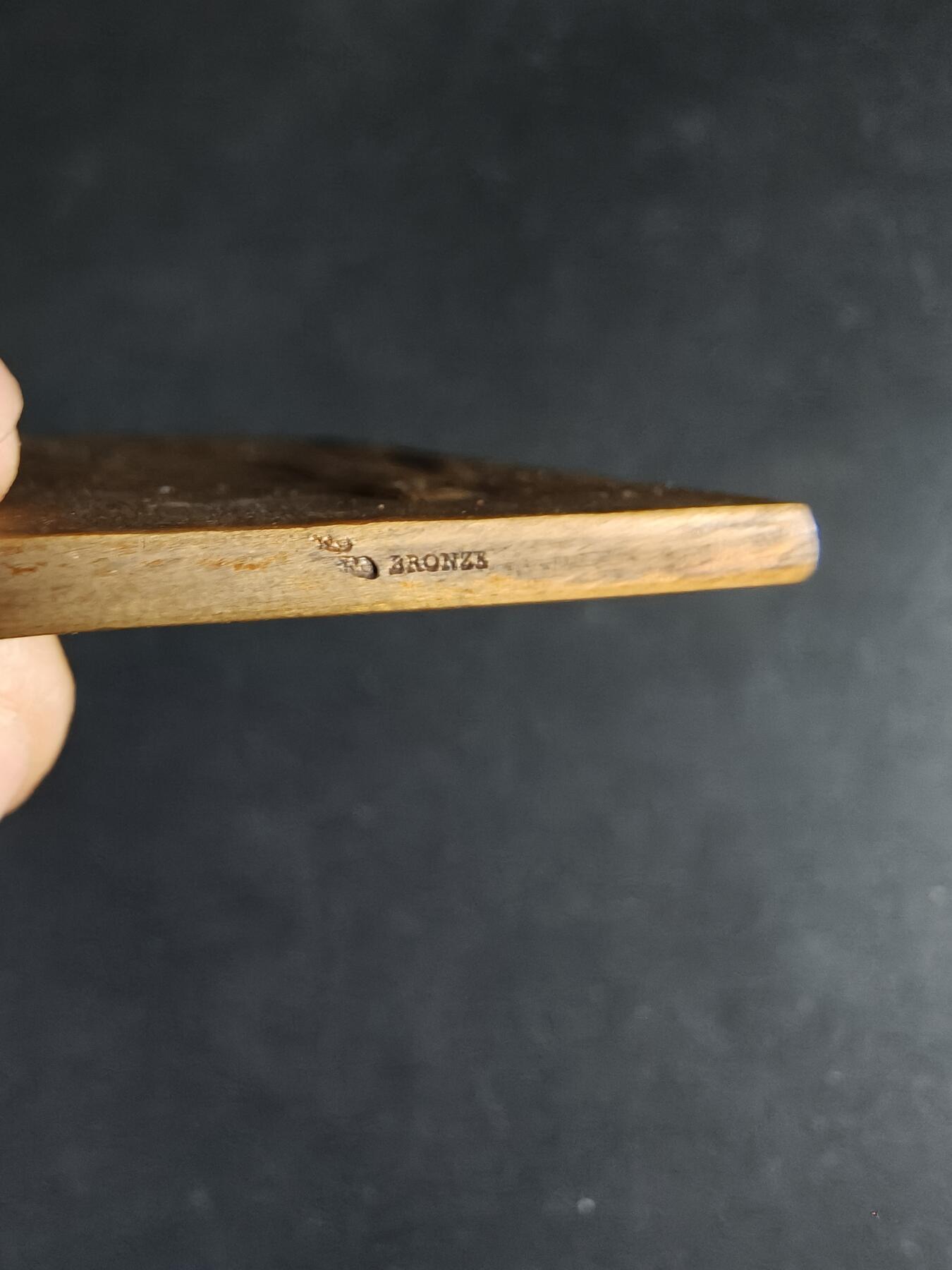 老王徽章第190期 法国化学家埃米尔·克莱门特·容弗莱施方形大铜章     该教授为法兰西科学院院士    章牌背面描绘了科学与理性化身的女神注视着在工作室实验台前工作的教授      保罗·里歇尔作品      高浮雕     尺寸50×70mm