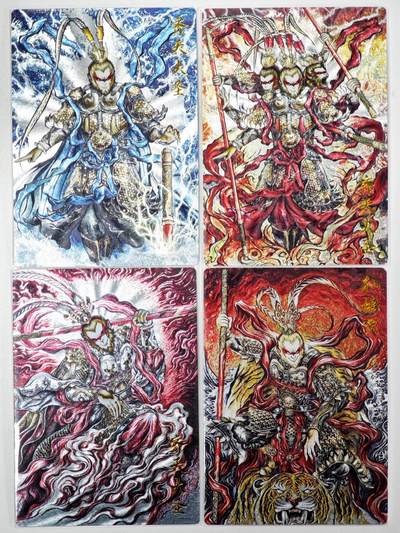 白泽拍卖卡牌手绘专场第34期（花朝去了又春分 草如茵 柳烟新） - 2025 卡德曼 西游记 4张 孙悟空/齐天大圣  粗闪