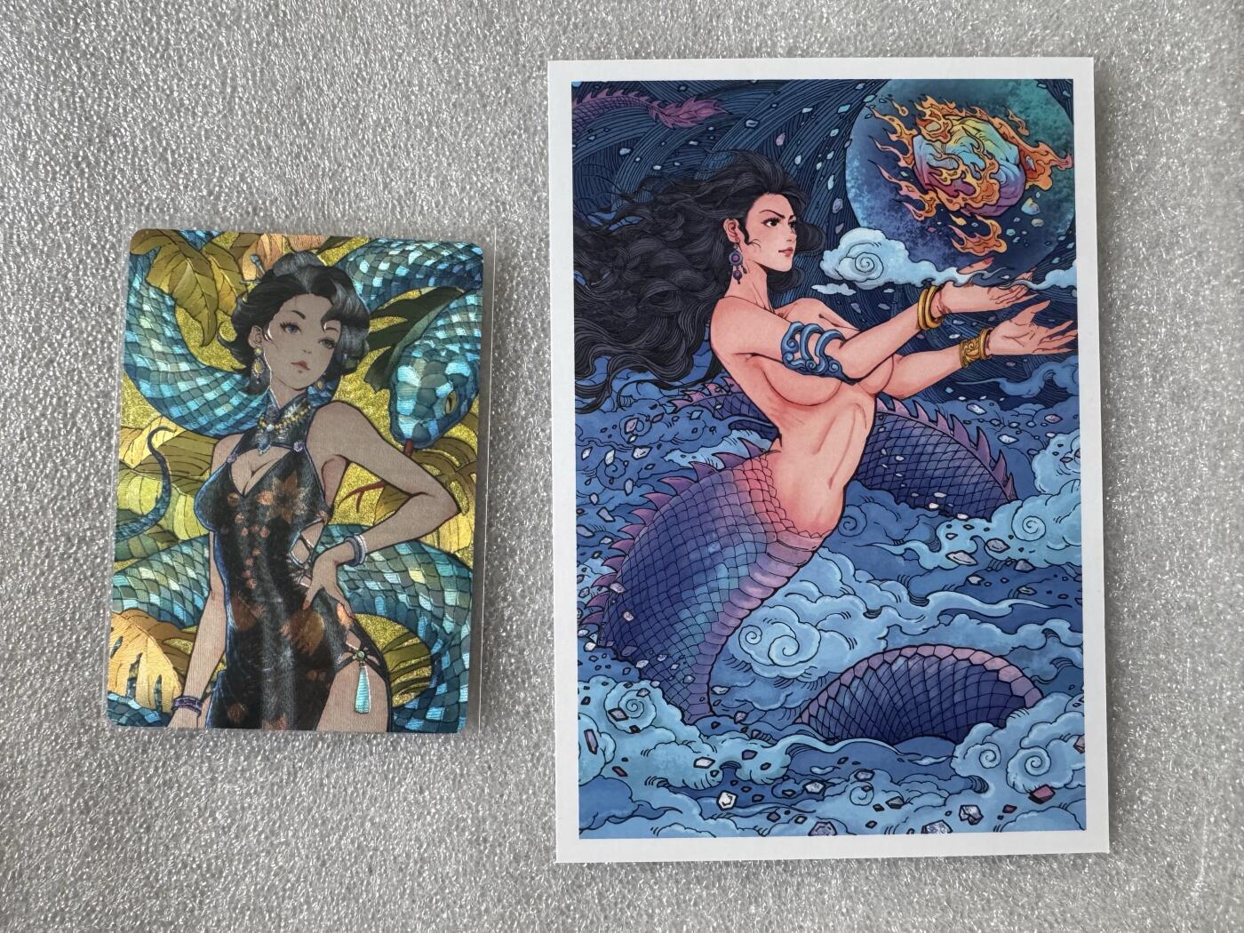 NO.28 好又多金牌大场，每周一站式配齐，方便凑单！（周6晚9点截拍，卖家送拍0抽成！） 小花瓣 祖师爷项目 乙巳蛇女郎限编粗闪卡271/399+女娲明信片1张