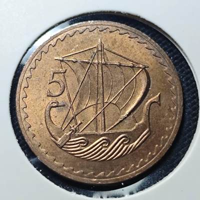 KK钱币收藏小铺  第409期 2月预留时间 周末发货 -  塞浦路斯5米尔铜币 好品