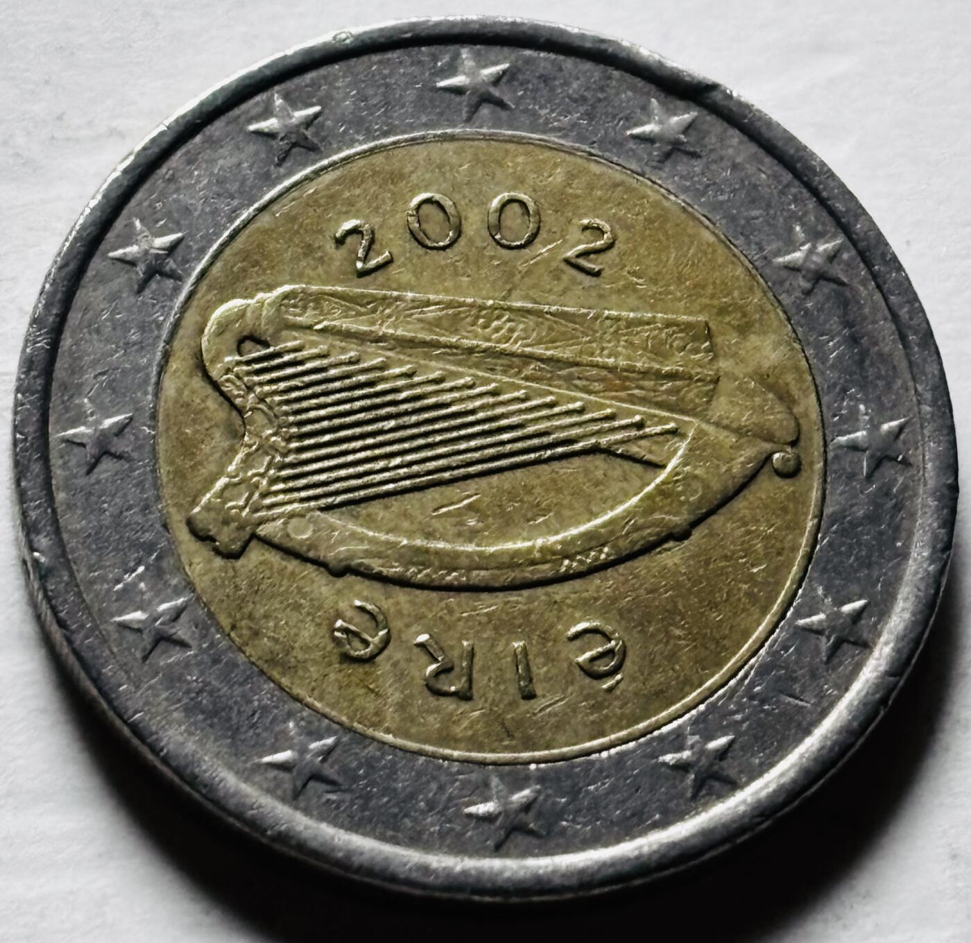 文馨钱币收藏第 298 场，长期接代拍业务 2002 年爱尔兰 2 欧元