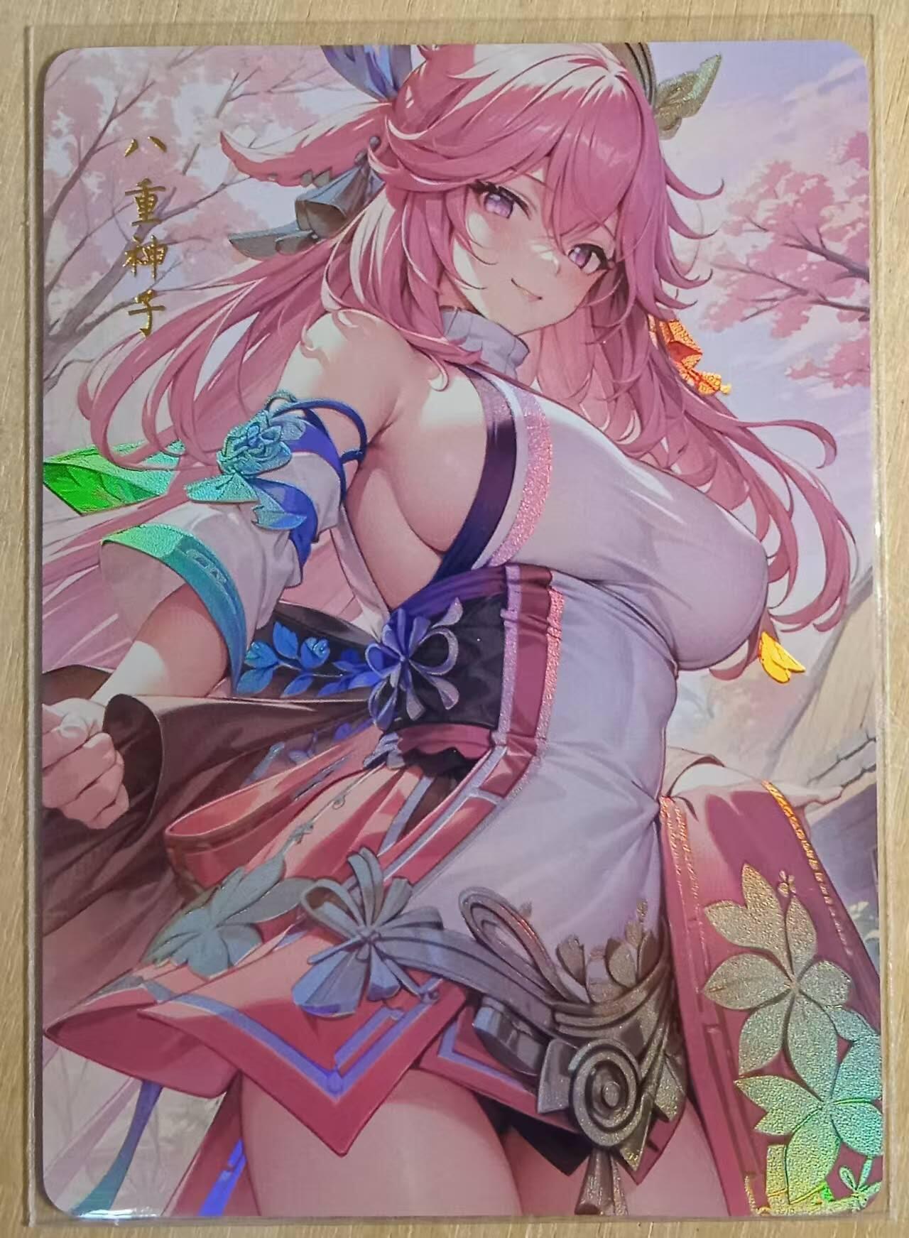 龙虎卡牌-八零场，奇点炸场！！（满200元包邮，无佣金，每周六结拍，欢迎送拍） 磨砂彩闪 原神卡牌 八重神子