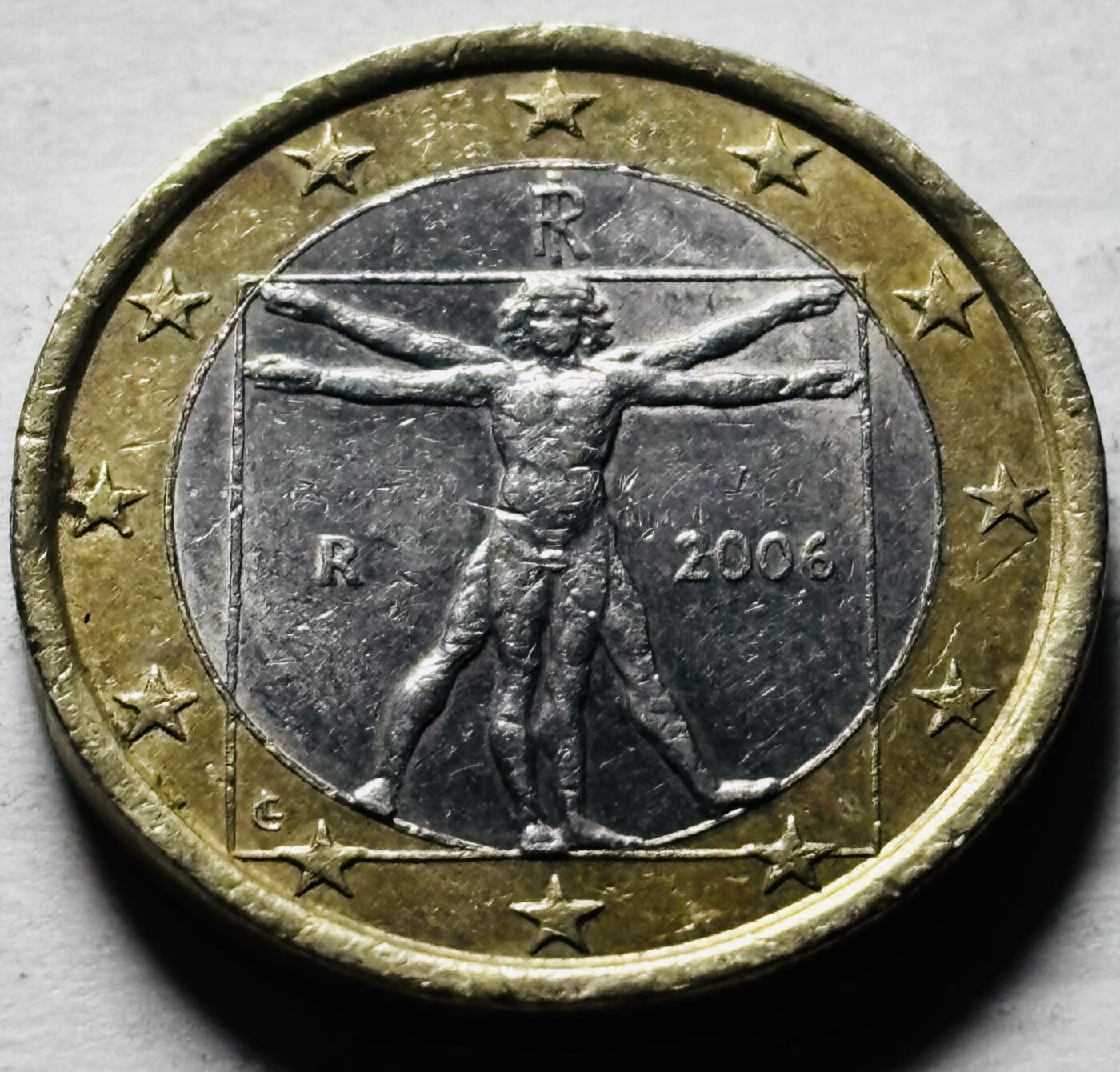 文馨钱币收藏第 298 场，长期接代拍业务 2006 年意大利 1 欧元，第一版