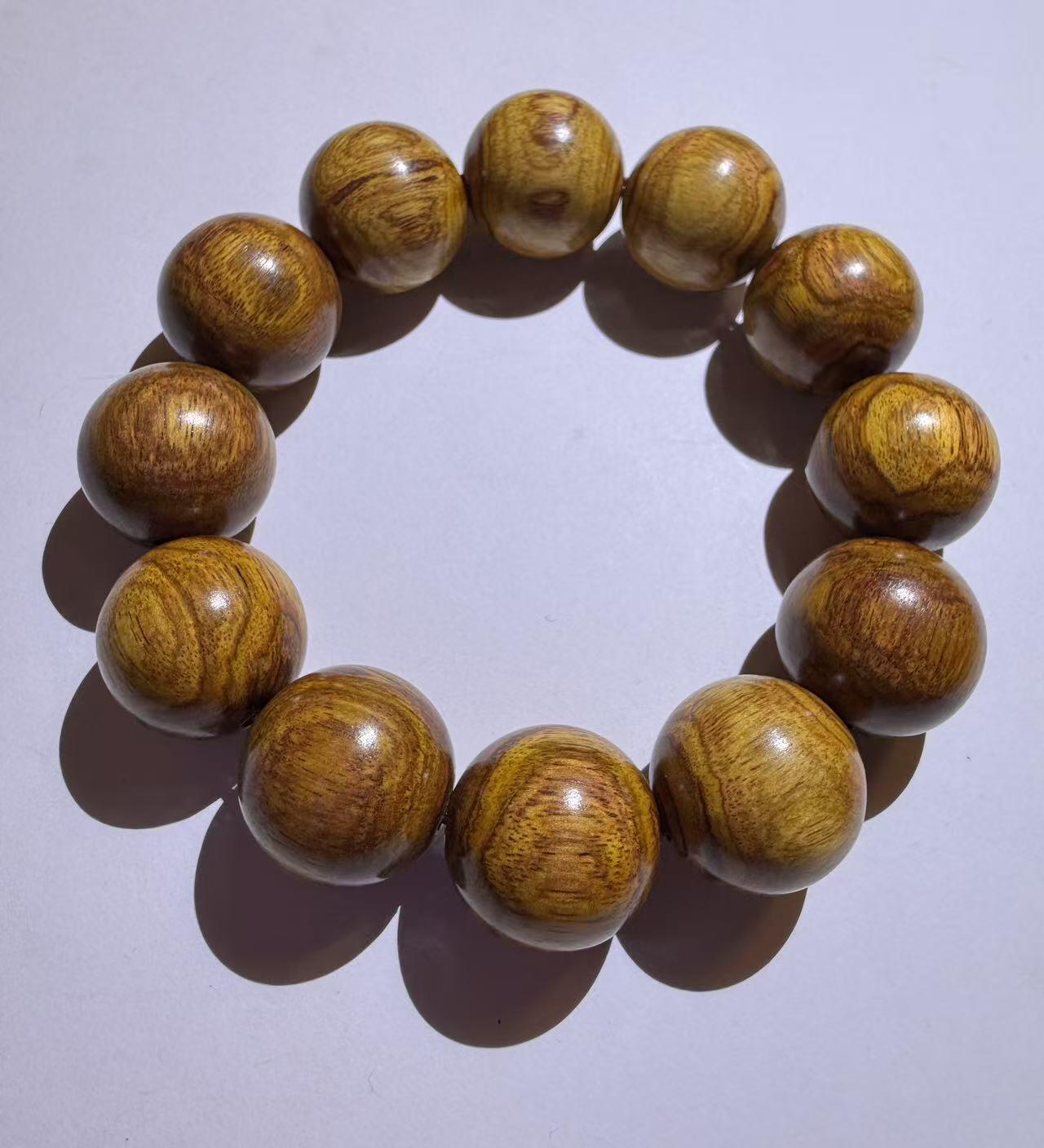 零元拍：海南黄花梨黄金底鬼脸2.0手串