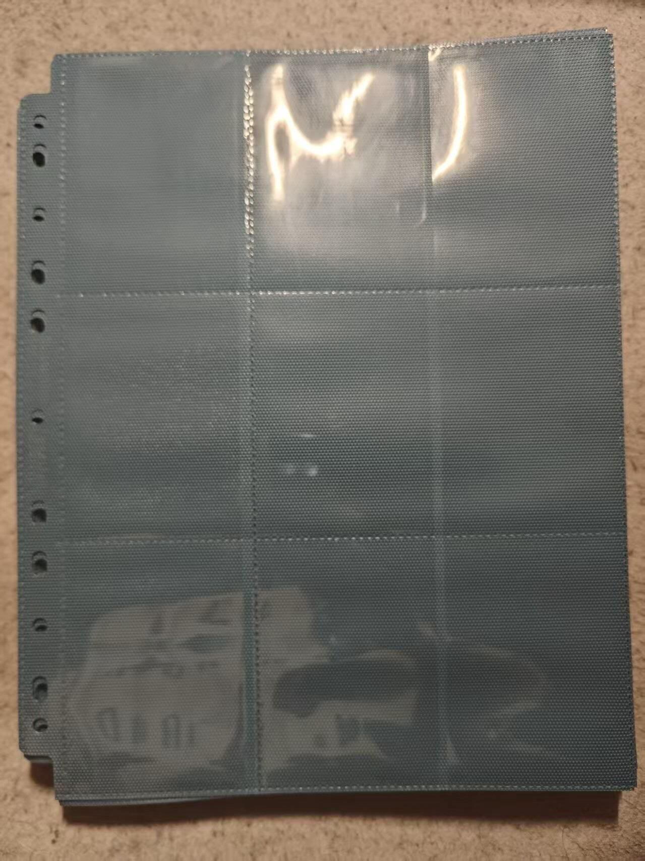 龙虎卡牌-八零场，奇点炸场！！（满200元包邮，无佣金，每周六结拍，欢迎送拍） 蓝色九宫卡页 (基本没用过 四十多页)