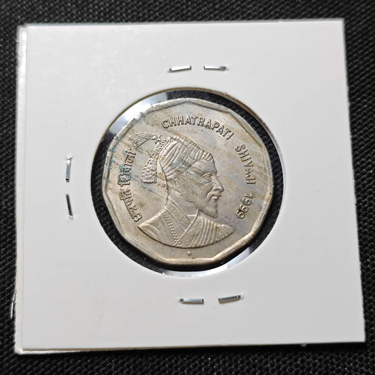 KK钱币收藏小铺  第410期 2月预留时间 周末发货  1999印度2卢比纪念币