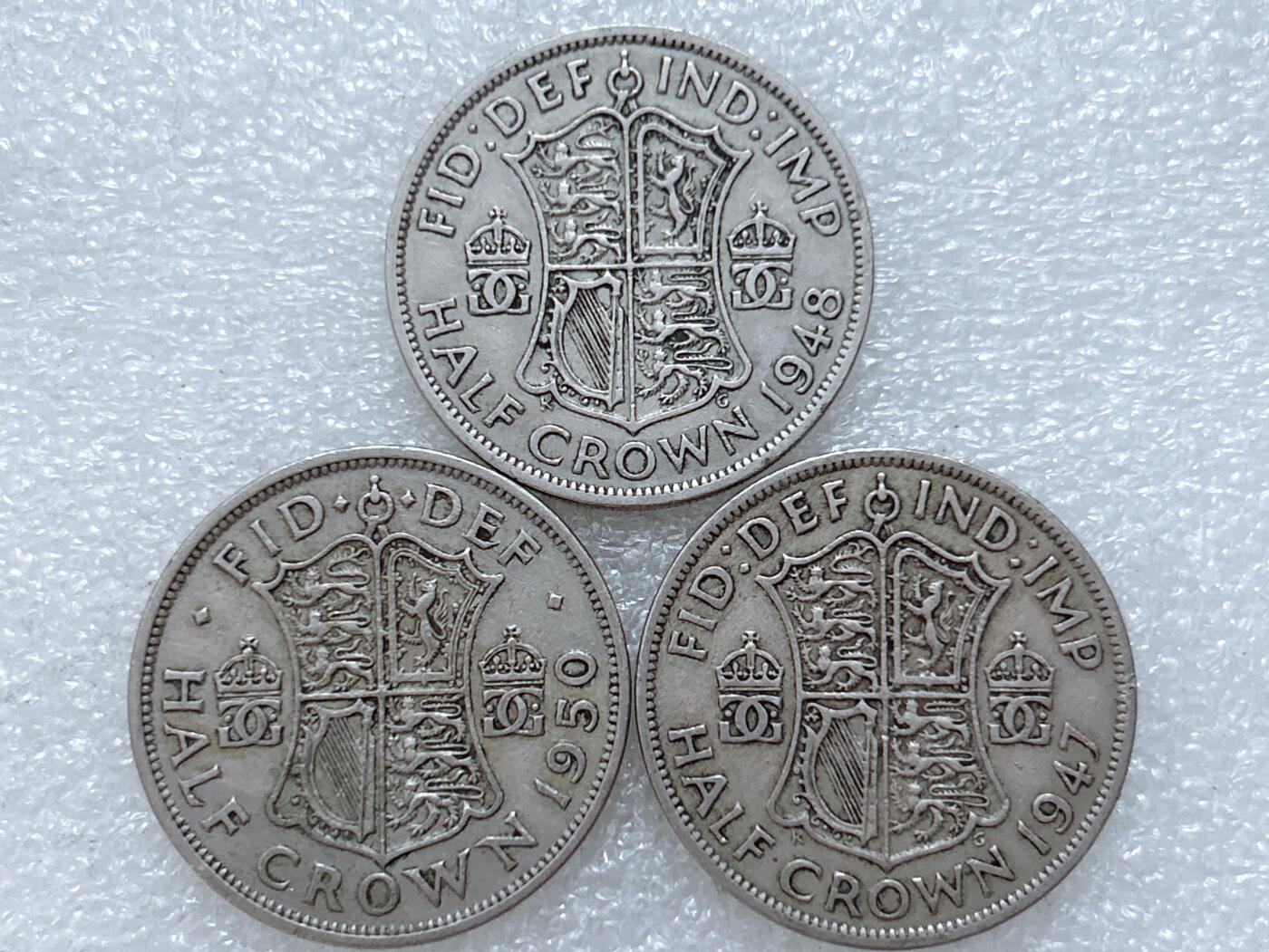 第一海外回流一元起拍收藏 散集专场  第307期 英国乔六半克朗硬币 3枚