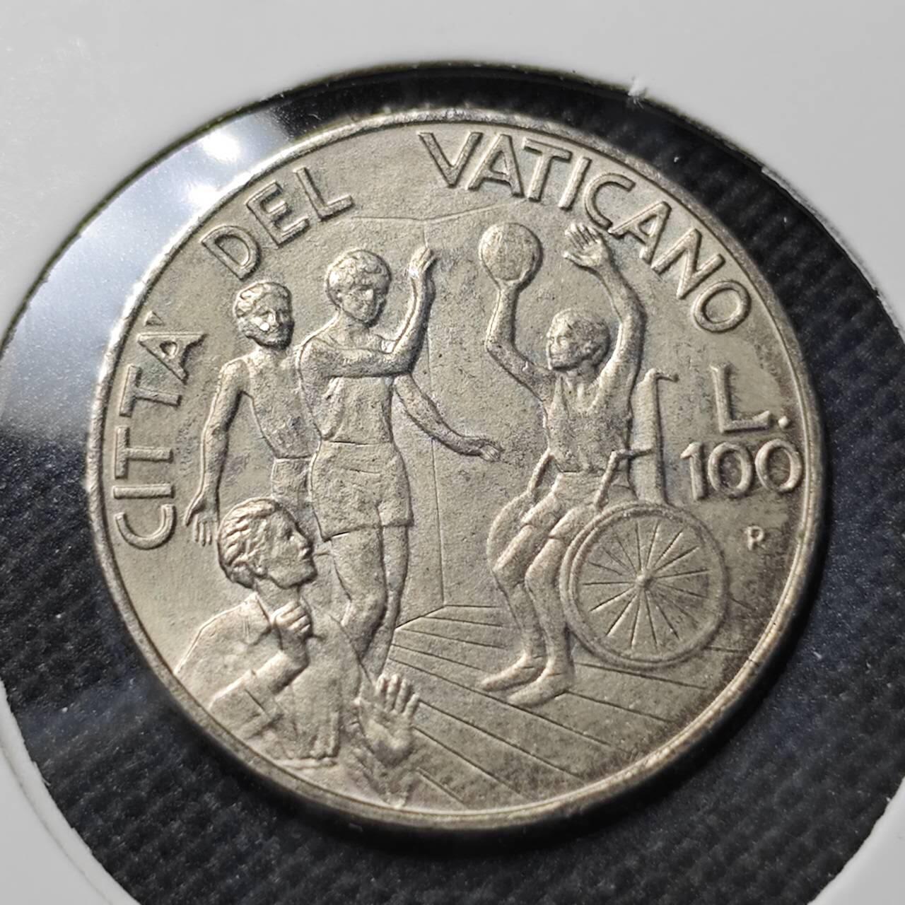 KK钱币收藏小铺  第409期 2月预留时间 周末发货  梵蒂冈100里拉