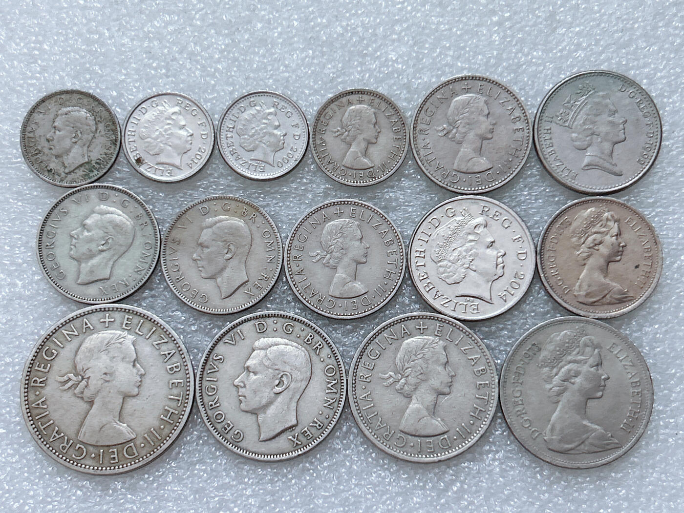 第一海外回流一元起拍收藏 散集专场  第307期 英国硬币 15枚 无重复