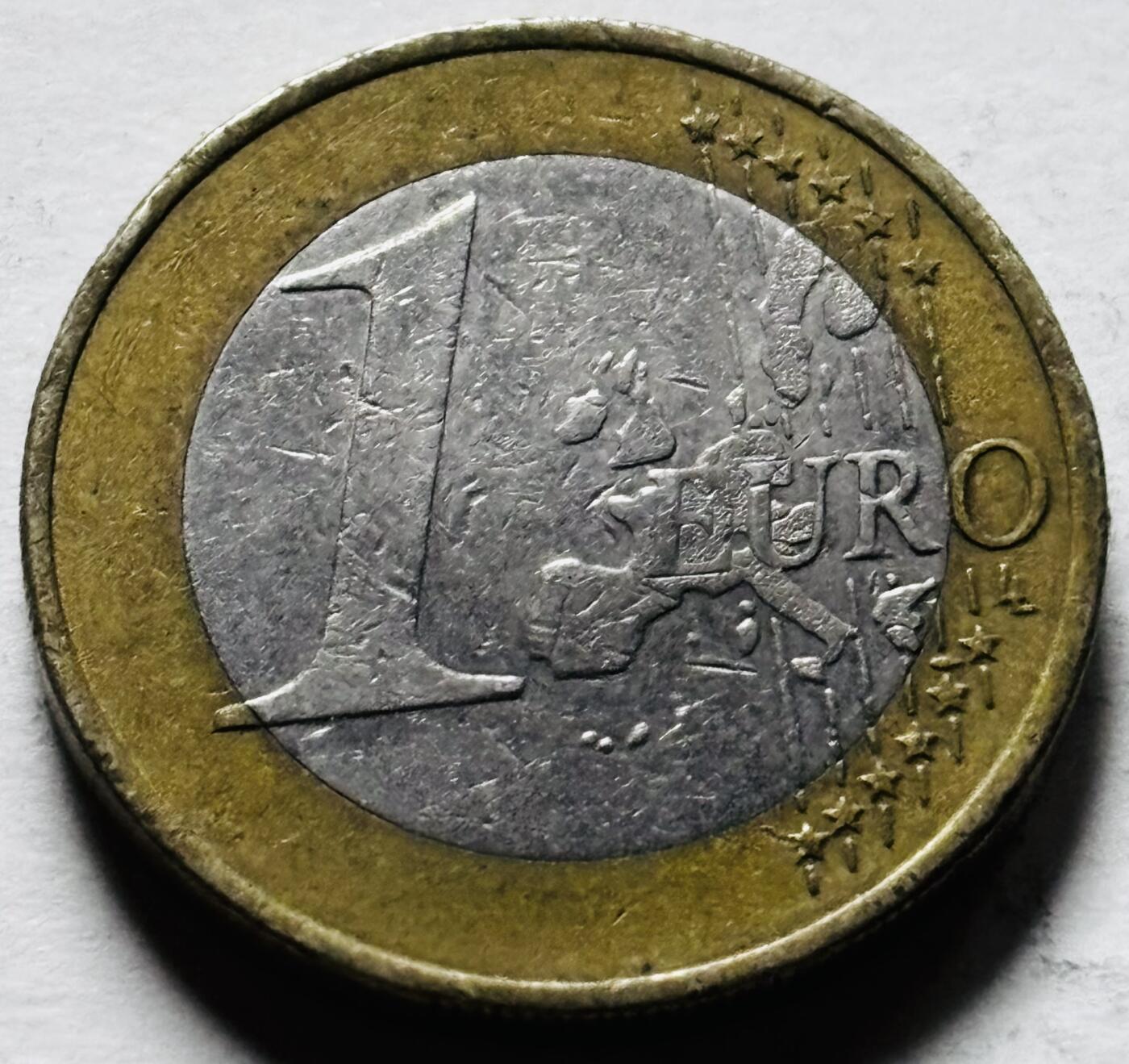 文馨钱币收藏第 298 场，长期接代拍业务 2002 年德国 1 欧元 第一版首发 A 版