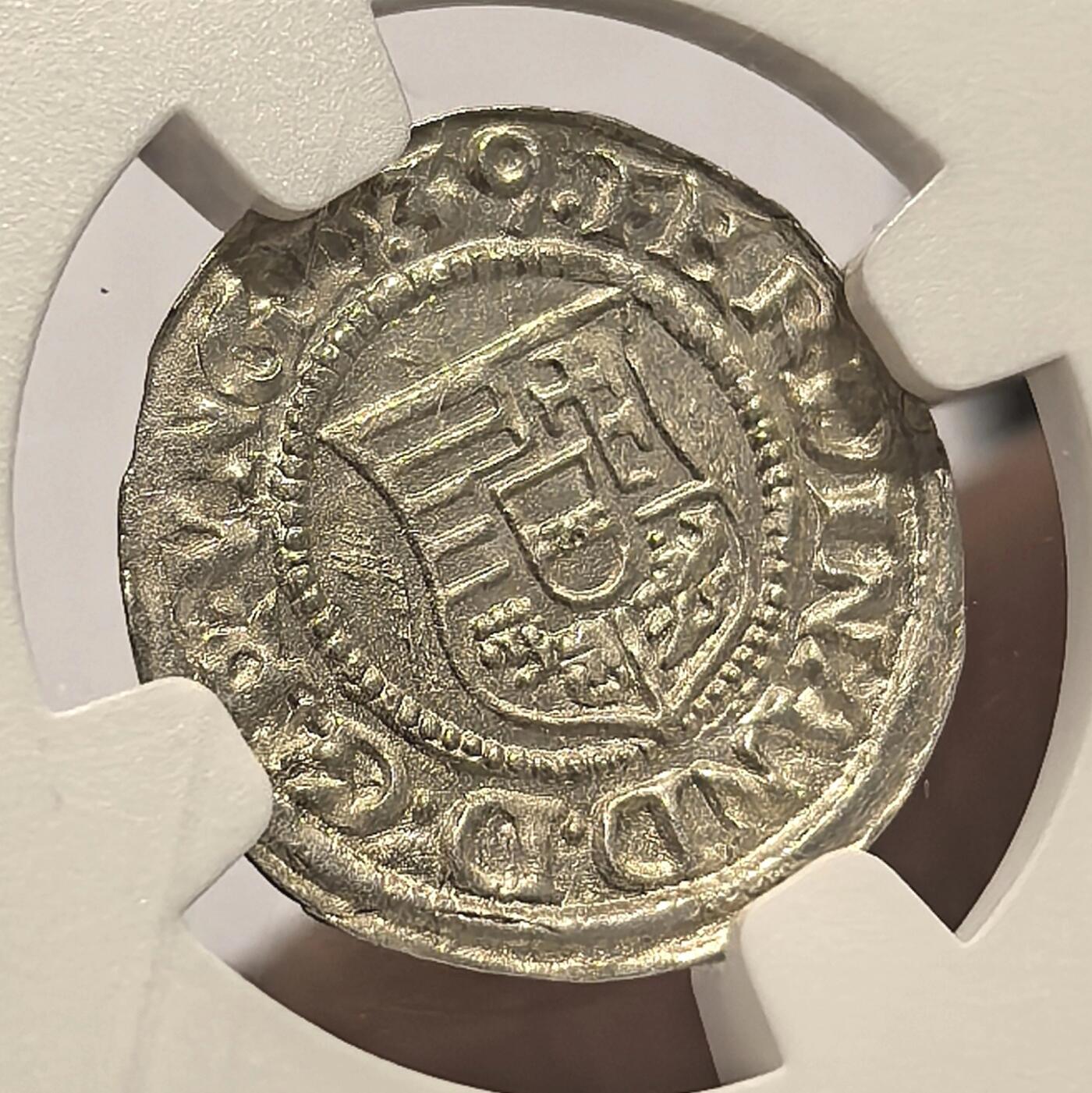 博洋堂“芳菲春韵”3月精品大拍专场暨第166期（全场包邮） NGC MS64 神罗匈牙利1539年圣母抱婴1第纳尔小银币，NGC冠军分！