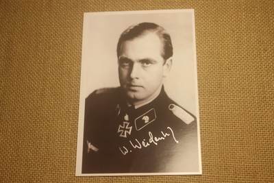 2026.4.2德系小拍卖 - 德三橡叶骑铁得主，威廉·魏登布鲁克少校签名照，保存完好