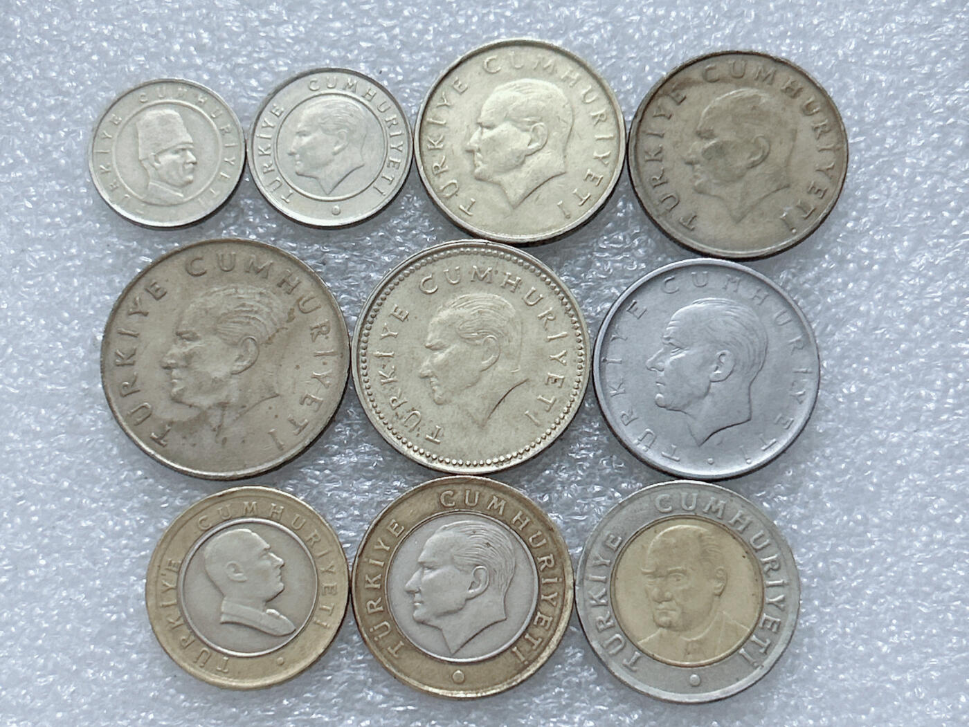 第一海外回流一元起拍收藏 散集专场  第307期 土耳其不同面值硬币 10枚