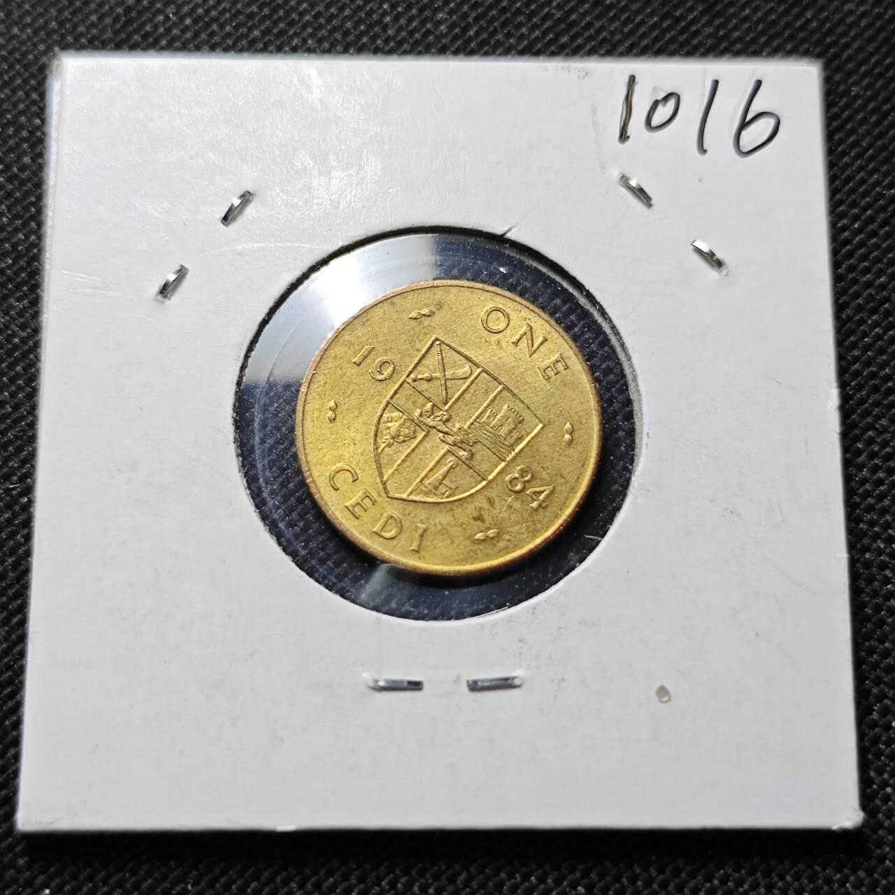 KK钱币收藏小铺  第410期 2月预留时间 周末发货  加纳1塞地