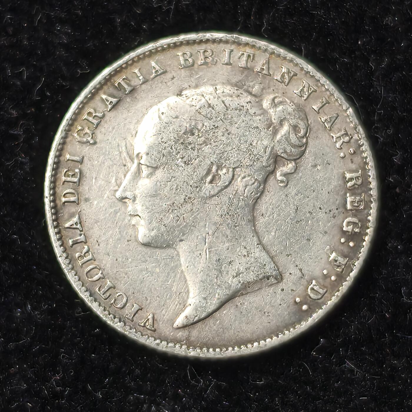 Krab外币市集Vol.28 英国1856年维多利亚6便士