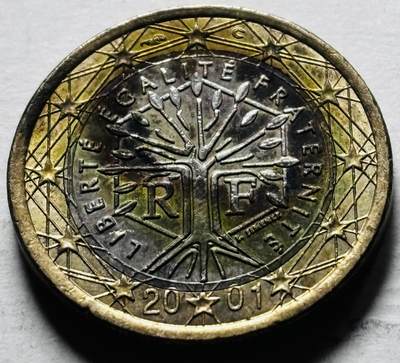 文馨钱币收藏第 298 场，长期接代拍业务 - 2001 年法国 1 欧元