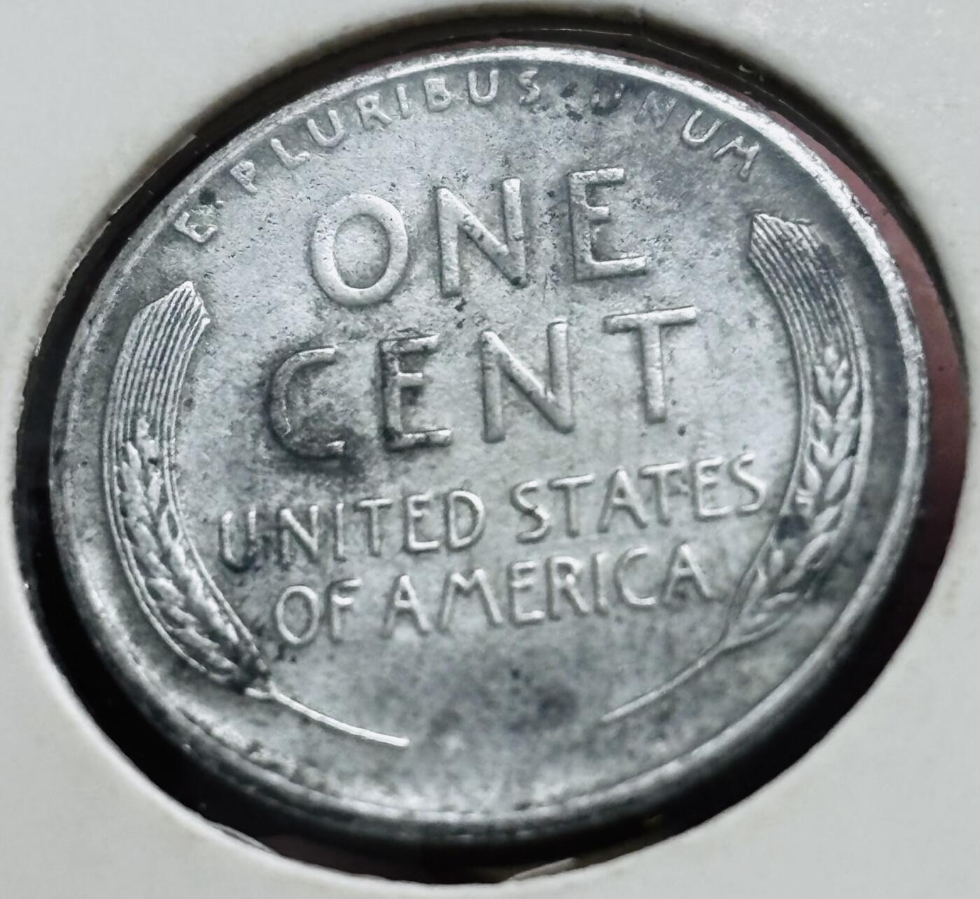 文馨钱币收藏第 298 场，长期接代拍业务 少见 1943 年美国麦穗钢镀锌版 1 美分 S 版，独年份