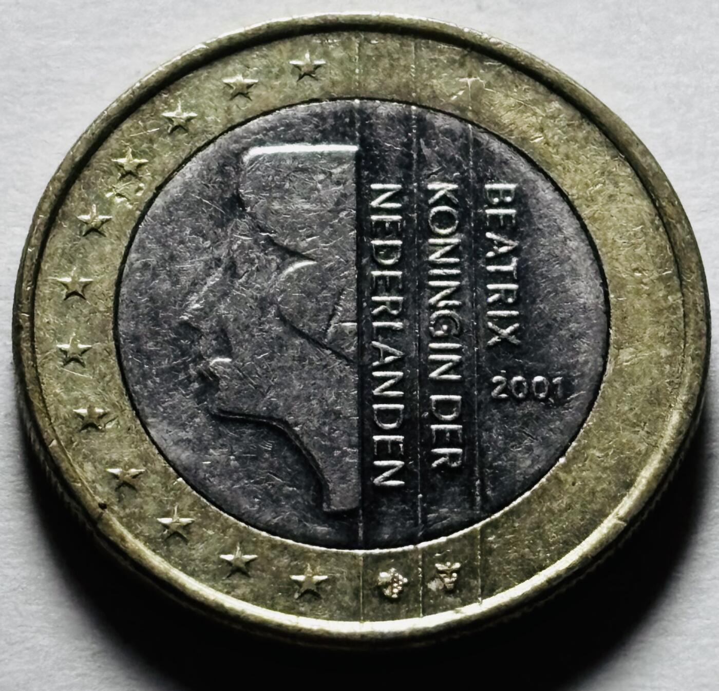 文馨钱币收藏第 298 场，长期接代拍业务 2001 年荷兰 1 欧元 第一版