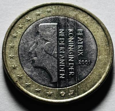 文馨钱币收藏第 298 场，长期接代拍业务 - 2001 年荷兰 1 欧元 第一版