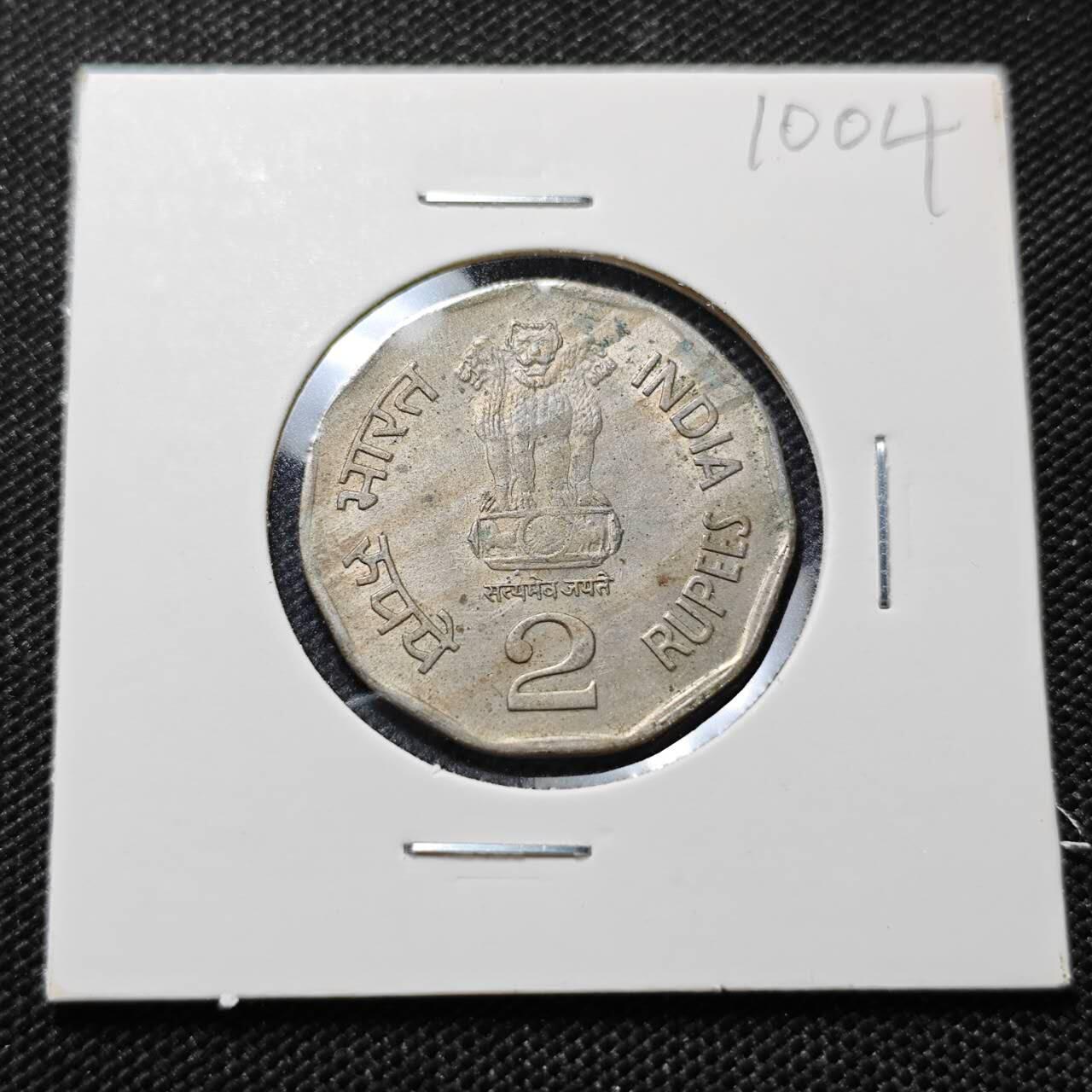 KK钱币收藏小铺  第410期 2月预留时间 周末发货  1999印度2卢比纪念币