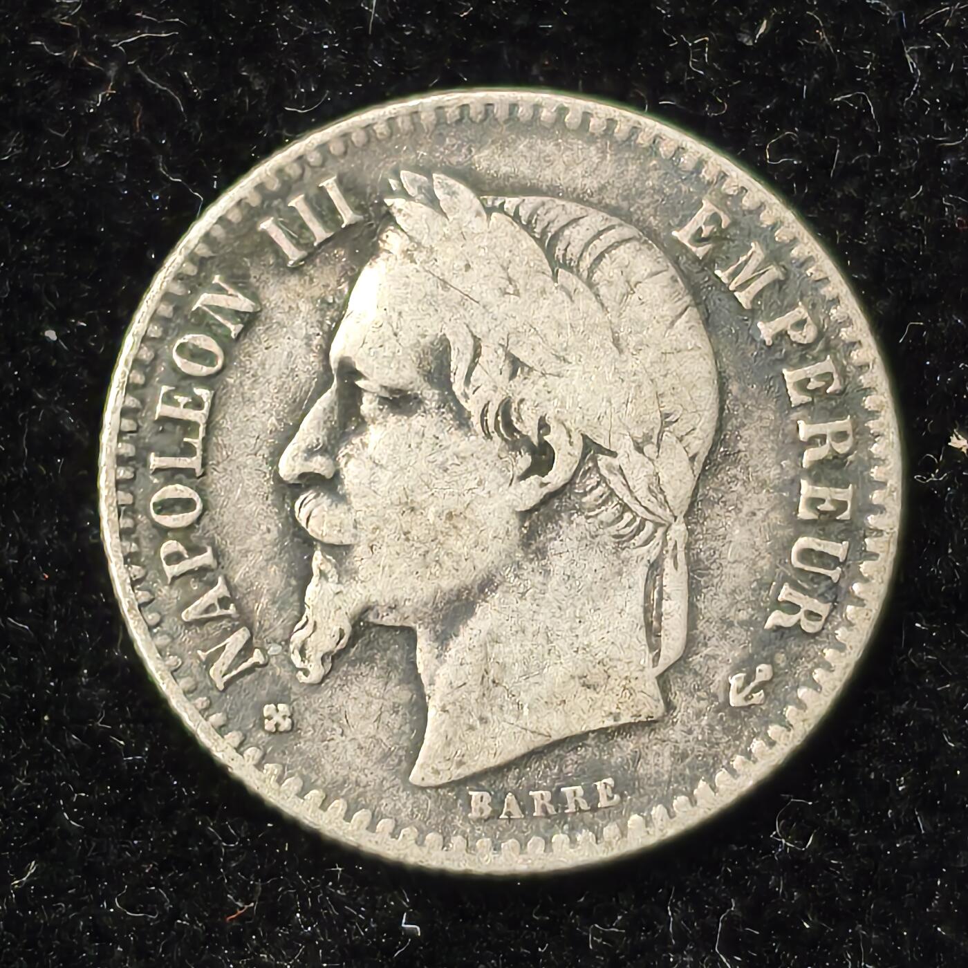 Krab外币市集Vol.28 法国1867BB 50分