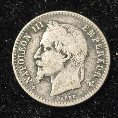 Krab外币市集Vol.28 - 法国1867BB 50分