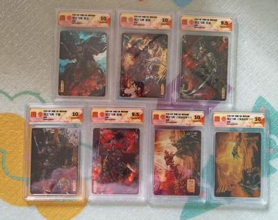 阳大大卡牌拍卖第106期（持续收拍品，周五晚上九点截拍，进群福利早知道） - 【五子良将】百里卡牌 神魔三国 魏武扬鞭苍之飞鸿 五子良将 张辽+张郃+徐晃+于禁+乐进+三英战吕布 光刻7张全套