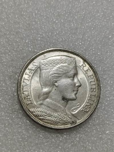 天下钱庄专场欢迎参拍 - 拉脱维亚5拉特银币