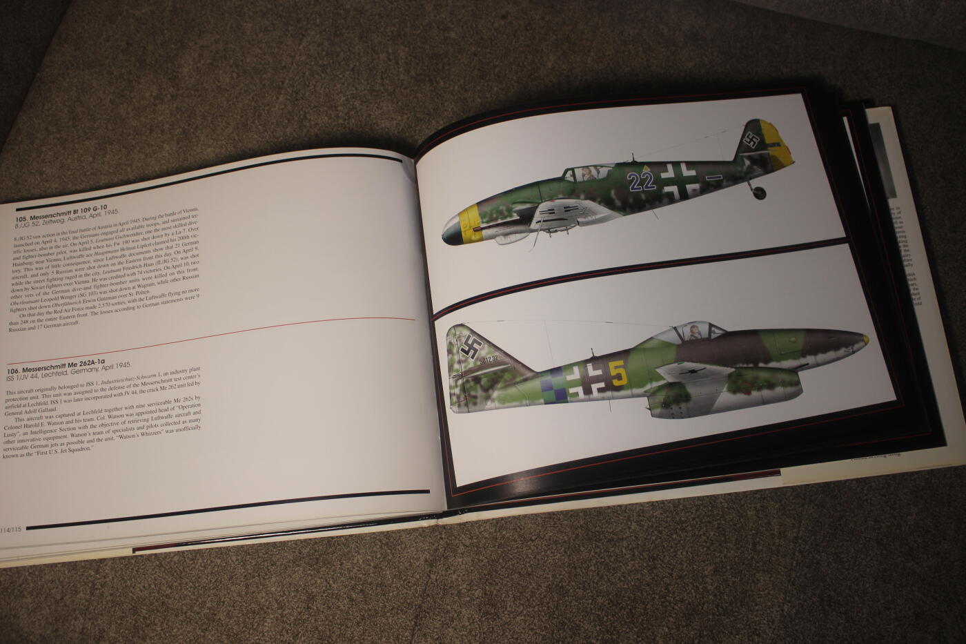 2026.4.2德系小拍卖 LUFTWAFFE FIGHTER AIRCRAFT IN PROFILE 德三战机涂装，英文版，约140页，内容涵盖Bf109、Fw190等主力机型彩绘涂装和王牌飞行员历史资料，适合军模涂装参考、历史学习收藏。  保存很好，内页干净，无缺损。