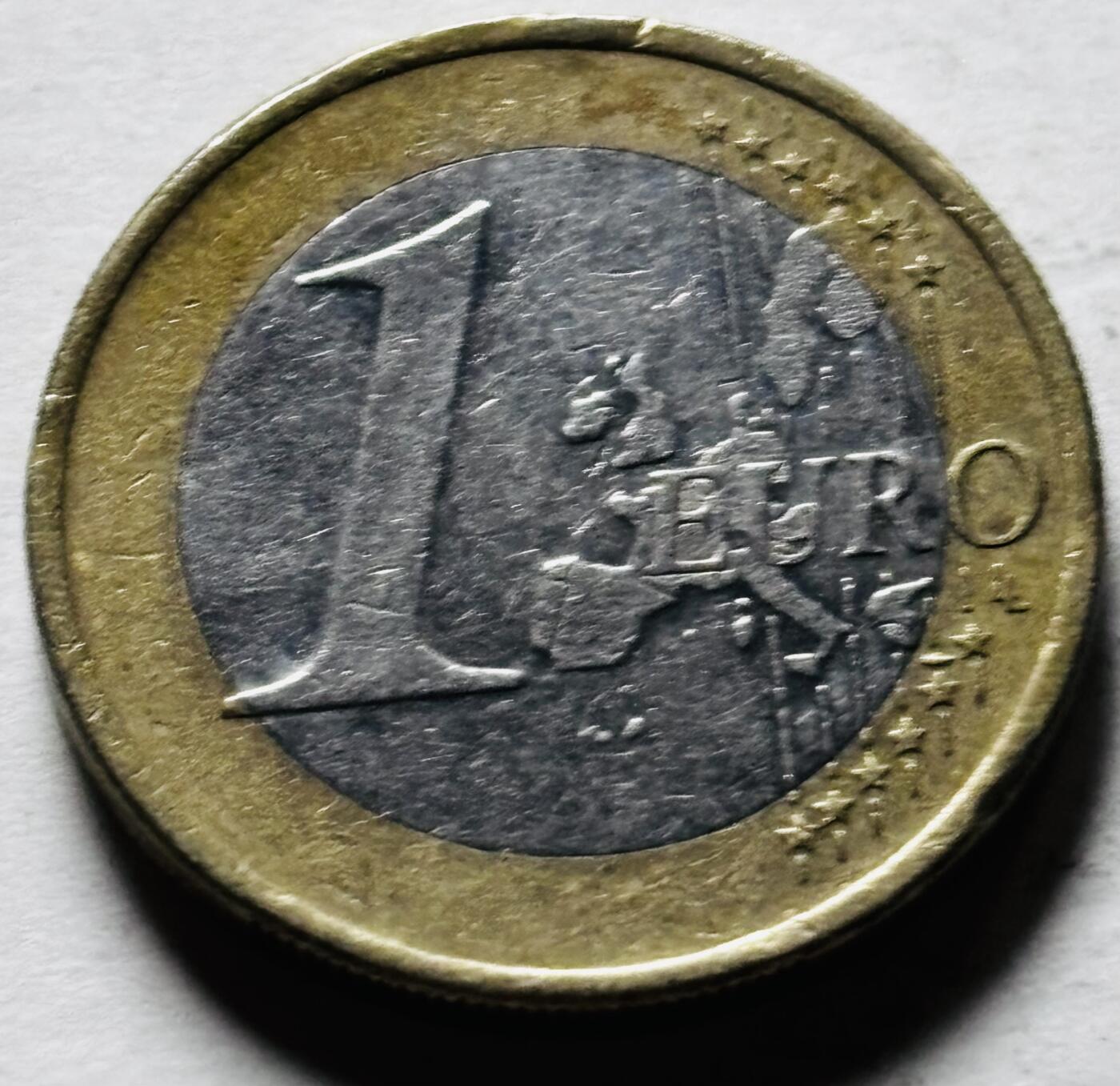 文馨钱币收藏第 298 场，长期接代拍业务 2002 年德国 1 欧元 第一版首发 A 版