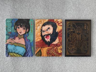 NO.28 好又多金牌大场，每周一站式配齐，方便凑单！（周6晚9点截拍，卖家送拍0抽成！） - 小花瓣 祖师爷项目 乙巳蛇青蛇手绘复刻棉卡、张飞手绘复刻棉卡、马超黑金卡 一共3张