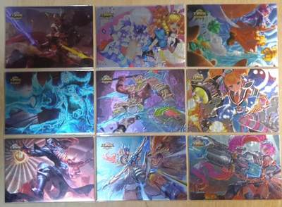 龙虎卡牌-八零场，奇点炸场！！（满200元包邮，无佣金，每周六结拍，欢迎送拍） - 粗闪9张 王者荣耀 经典皮肤 一套