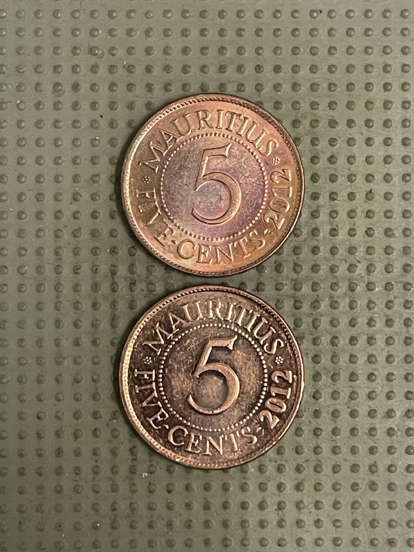 2026年第39场各国散币拍卖（总第189场） 毛里求斯2012年5分2枚