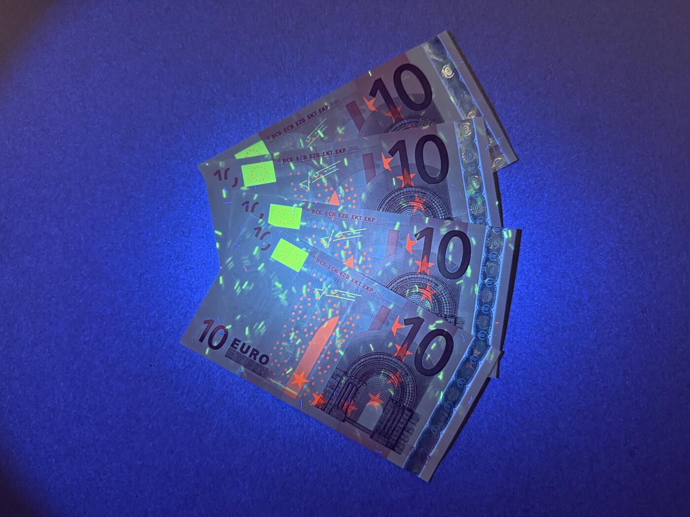 《艾美收藏》第238期-3.29周日外币畅拍场 欧元4张 UNC- 10欧4张 德国二签 角微折 全程无4