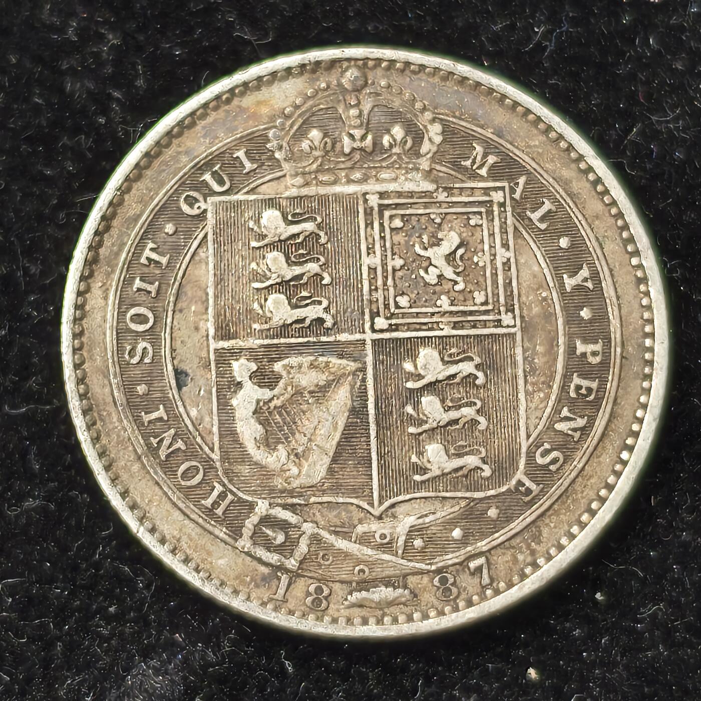 Krab外币市集Vol.28 英国1887年维多利亚1先令