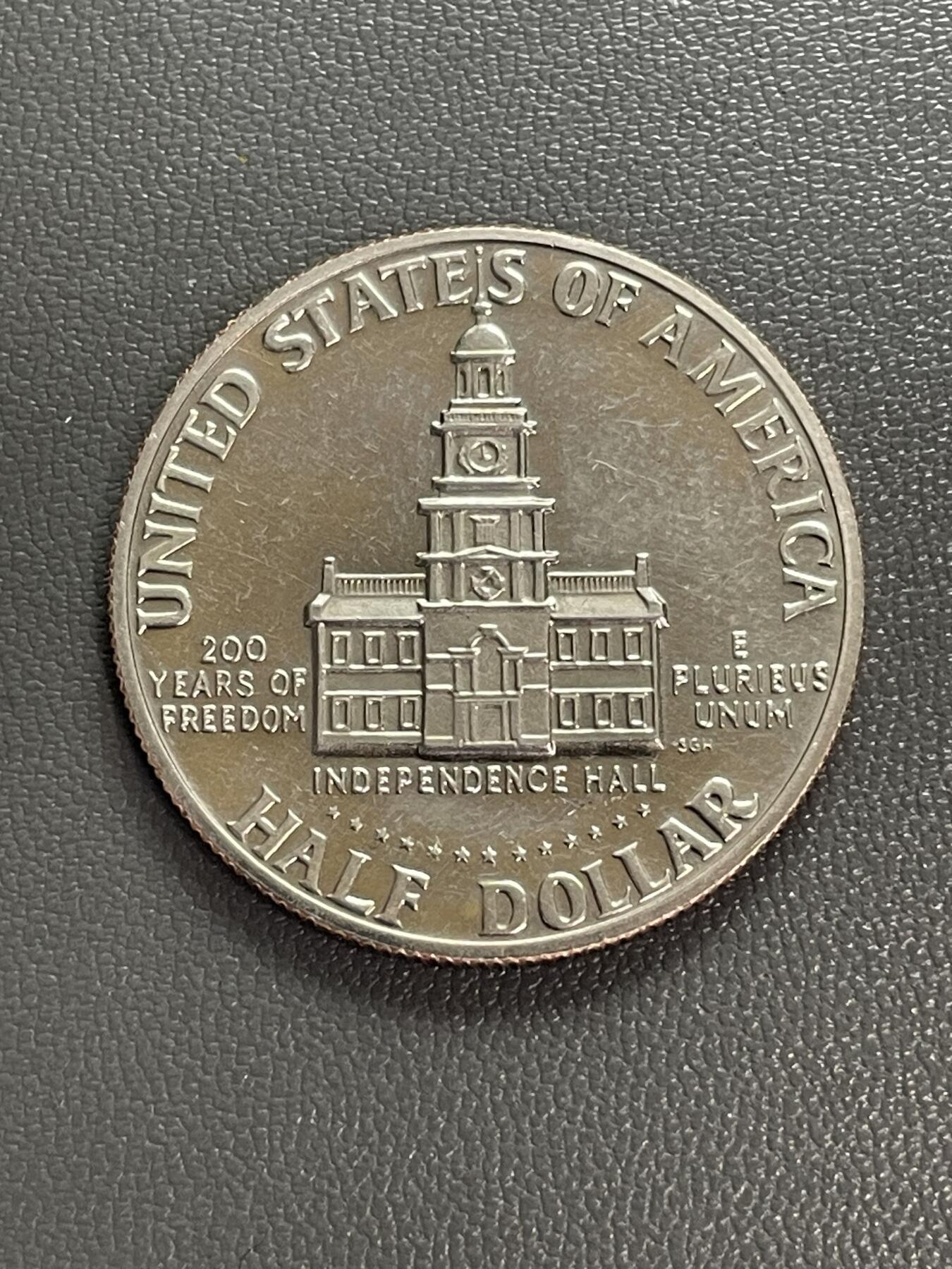 回流0328 全新美品 美国1976年半圆 独立200周年纪念币