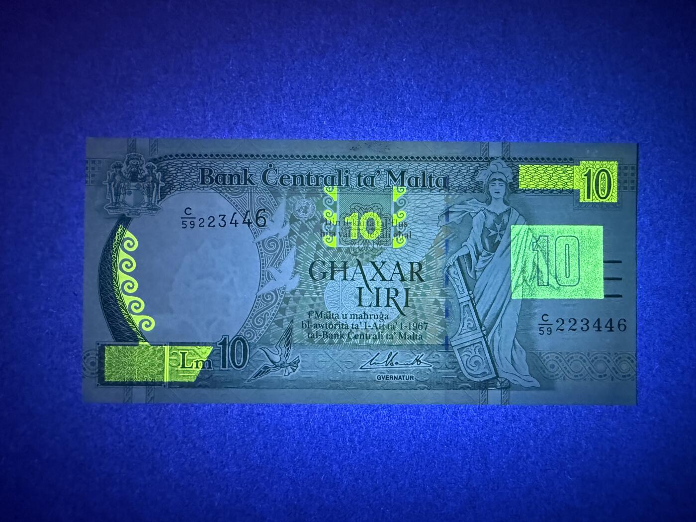 《艾美收藏》第238期-3.29周日外币畅拍场 马耳他10里拉 AU 1994年 一个角折