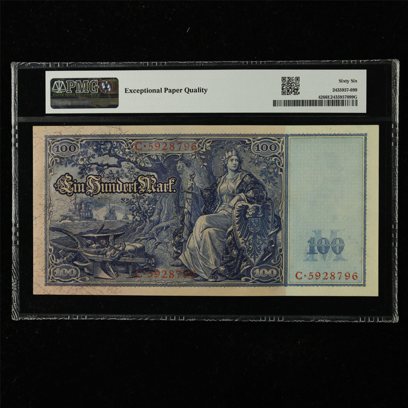 【亘邦集藏】第224期拍卖 1910年 德国100马克 PMG 66EPQ C5928796