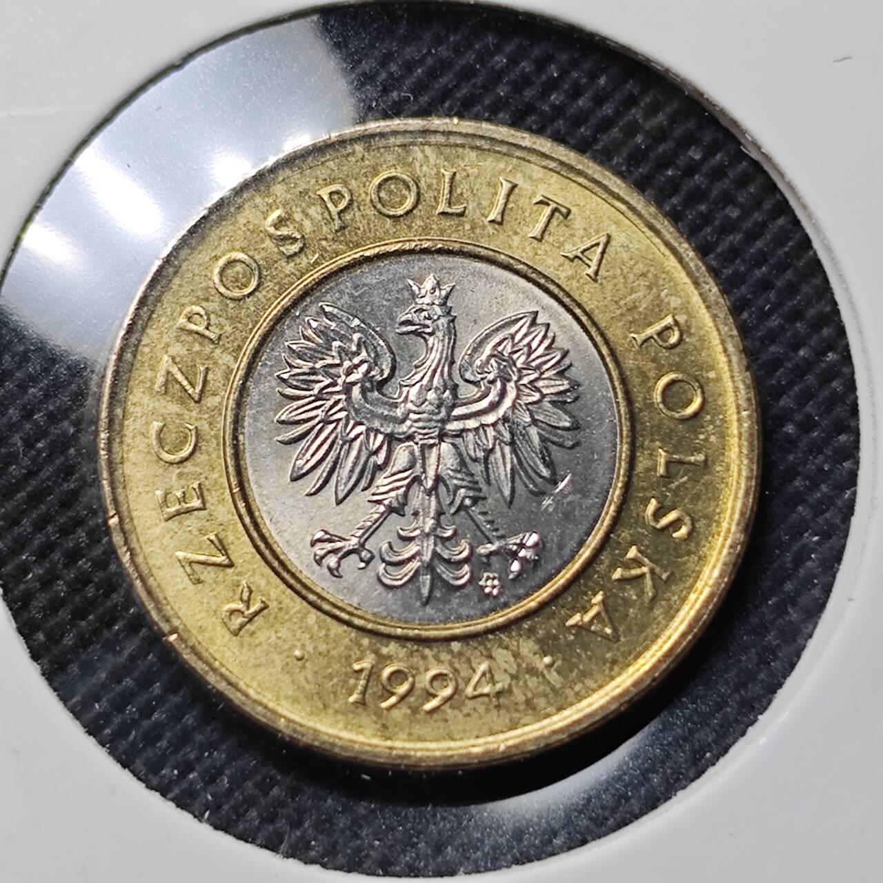 KK钱币收藏小铺  第409期 2月预留时间 周末发货  1994波兰2兹罗提 好品