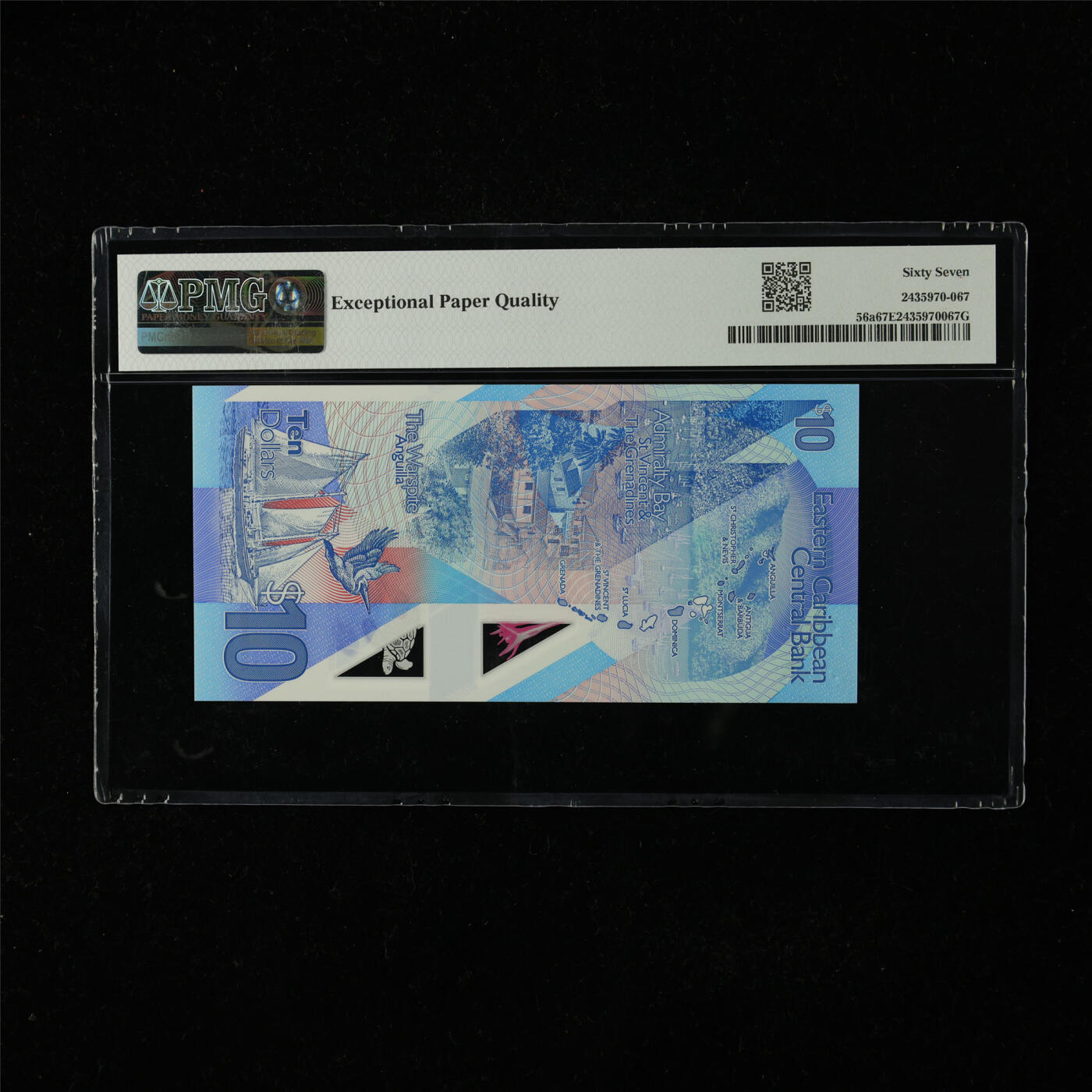 【亘邦集藏】第224期拍卖 2019年 东加勒比海10元 PMG 67EPQ GW295567