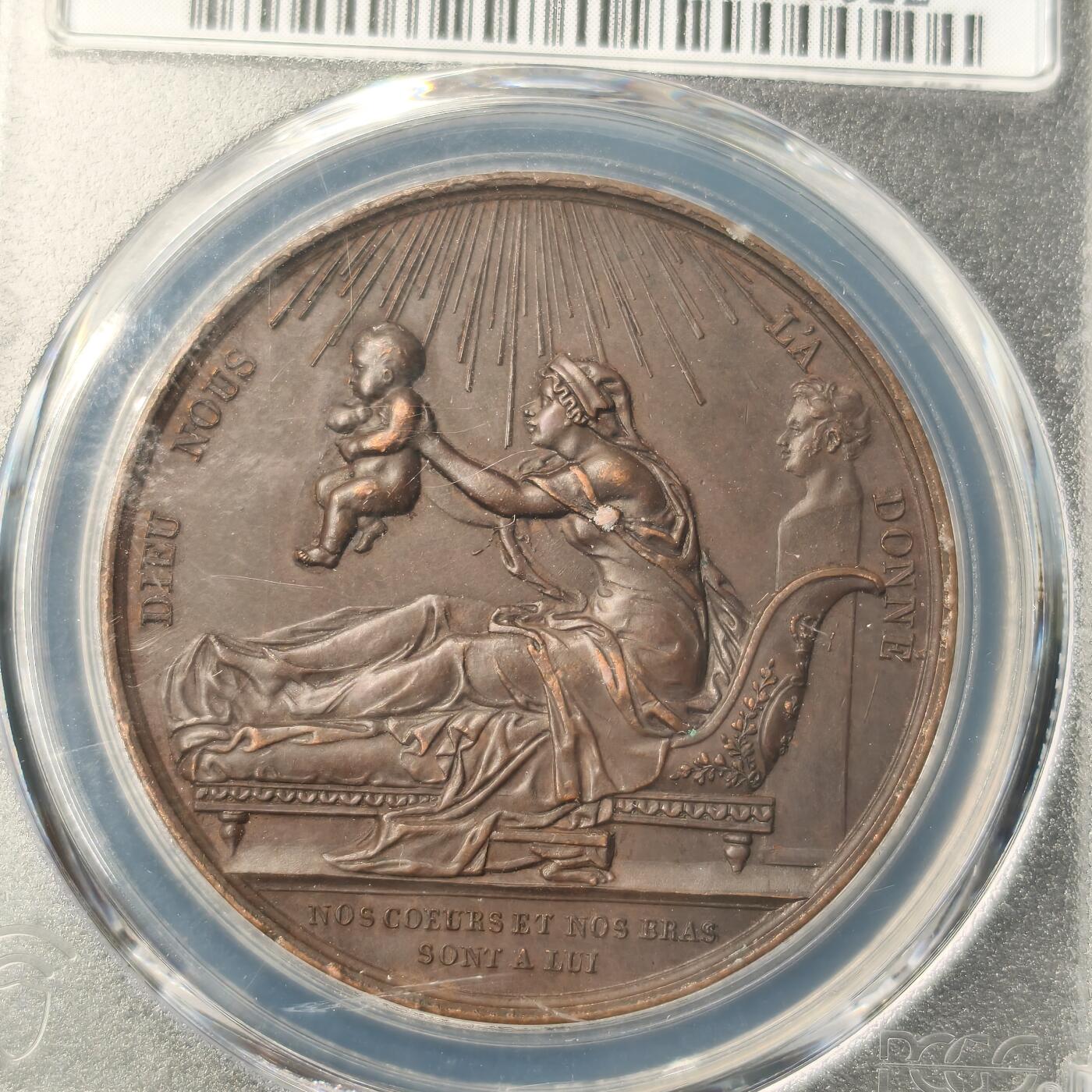 Krab外币市集Vol.28 PCGS MS62 法国1820年铜章