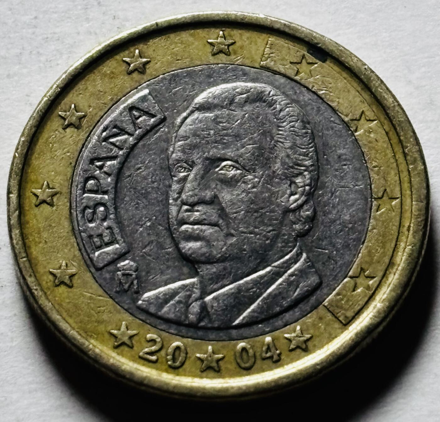 文馨钱币收藏第 298 场，长期接代拍业务 2004 年西班牙 1 欧元 第一版