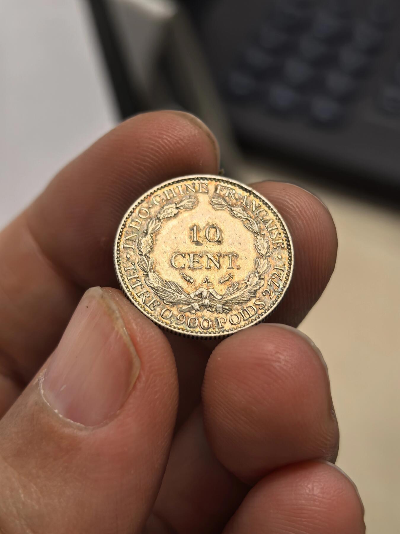 博洋堂“芳菲春韵”3月精品大拍专场暨第166期（全场包邮） 法属印支1893年加重坐洋10分银币，少见好年份，五彩美品