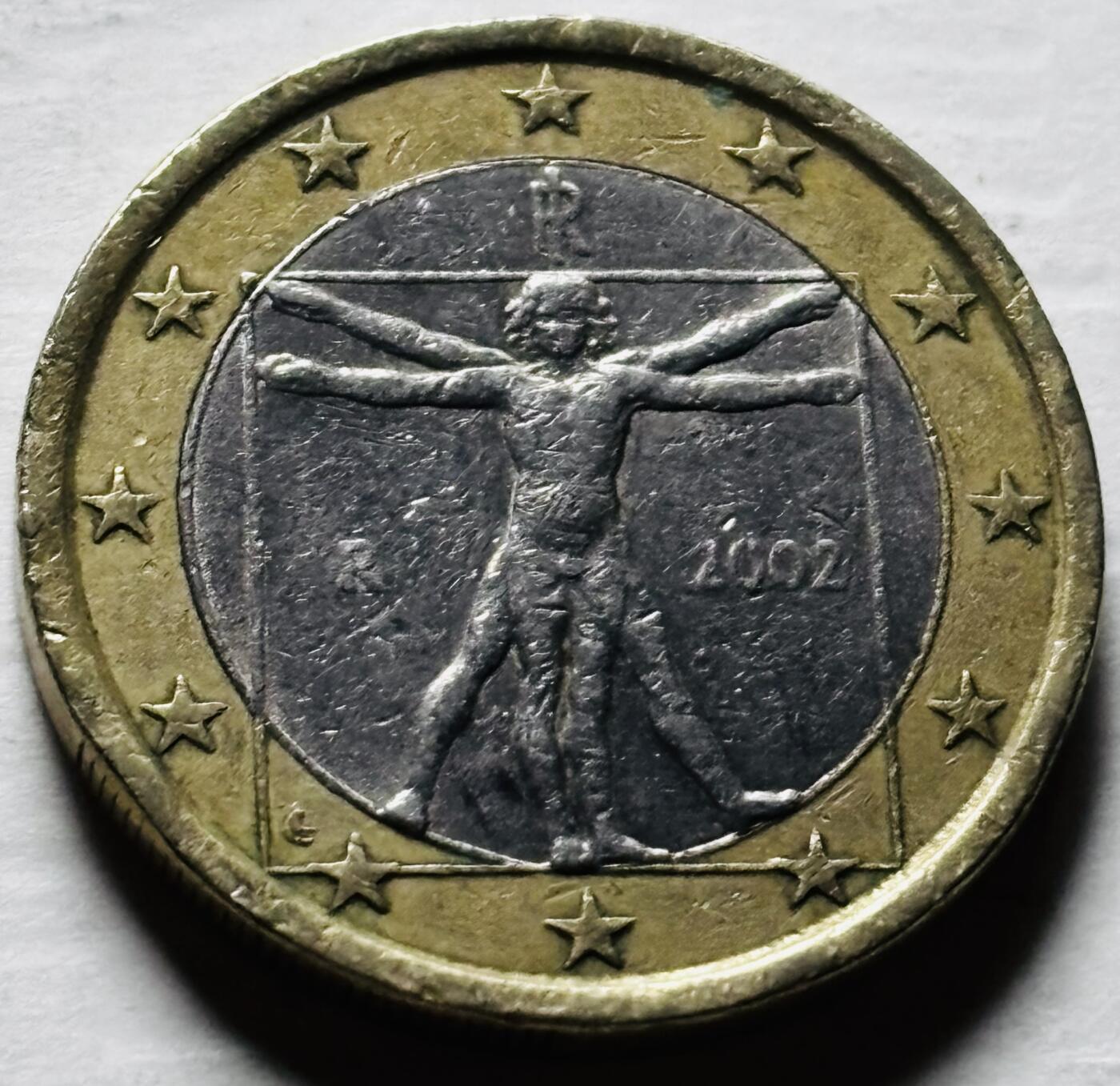 文馨钱币收藏第 298 场，长期接代拍业务 2002 年意大利 1 欧元