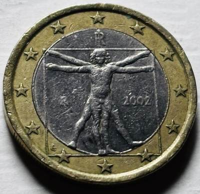 文馨钱币收藏第 298 场，长期接代拍业务 - 2002 年意大利 1 欧元