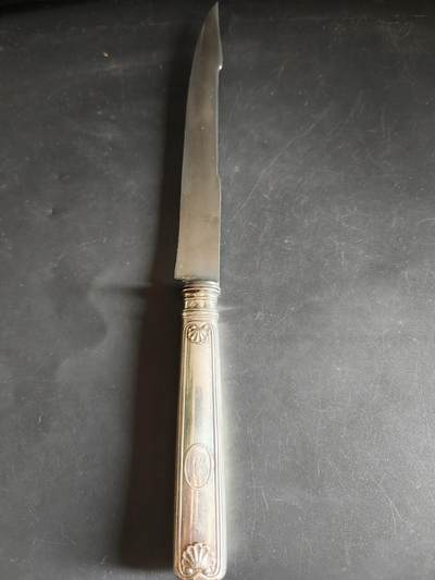 老王徽章第190期 - 法国银刀具    刀柄密涅瓦1级标    950银    长度30mm     重量149g
