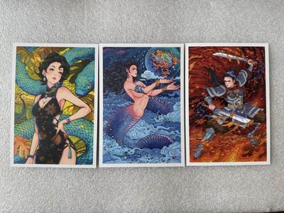 NO.28 好又多金牌大场，每周一站式配齐，方便凑单！（周6晚9点截拍，卖家送拍0抽成！） - 小花瓣 祖师爷项目 乙巳蛇女郎、女娲、扈三娘 明信片3张