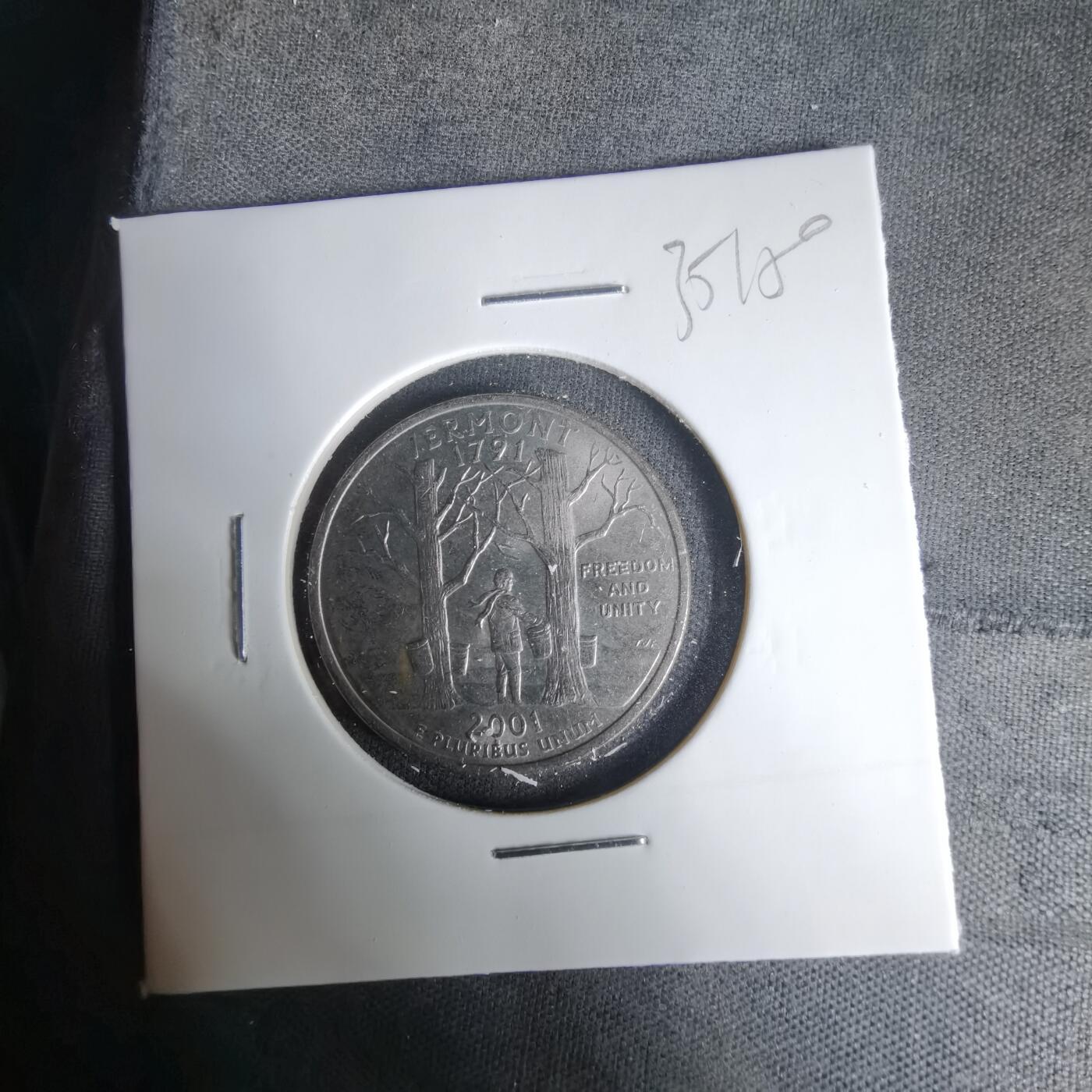 沼泽如烟--第1035场 美国2001年25分纪念币