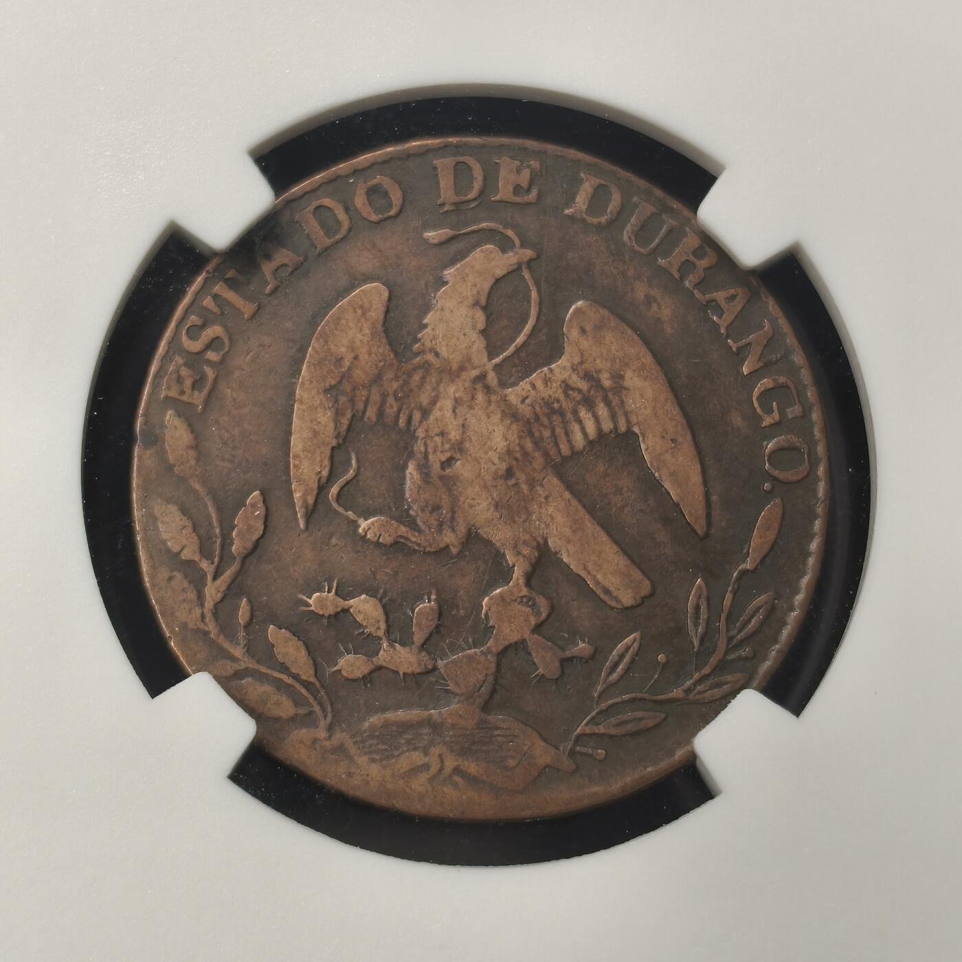 Krab外币市集Vol.28 NGC F15BN 墨西哥1858年1/4里亚尔 rare